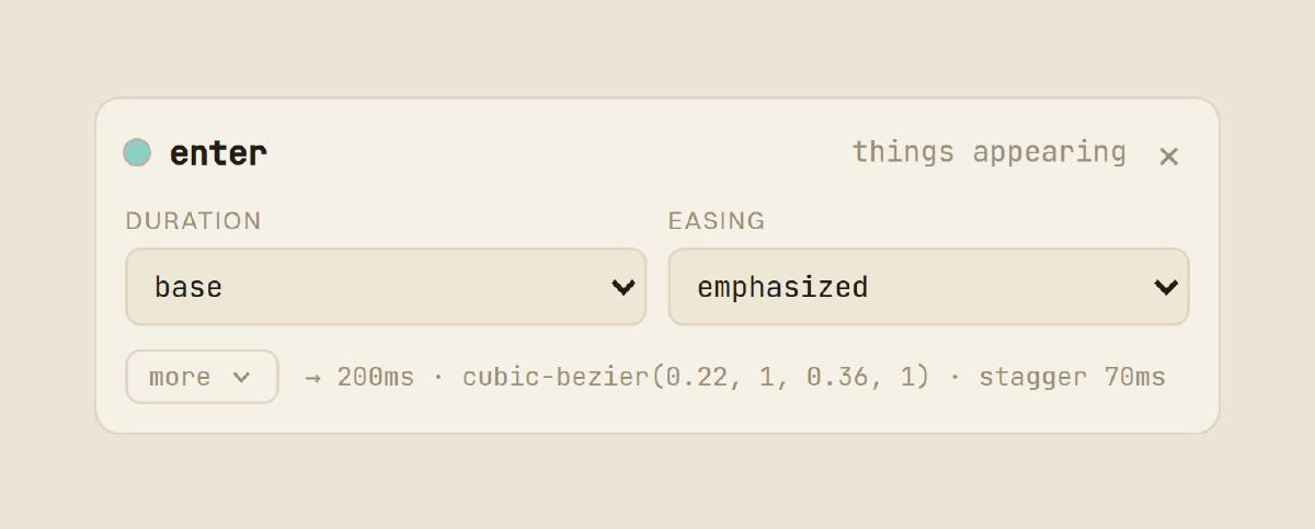 The enter intent, composed from primitives.